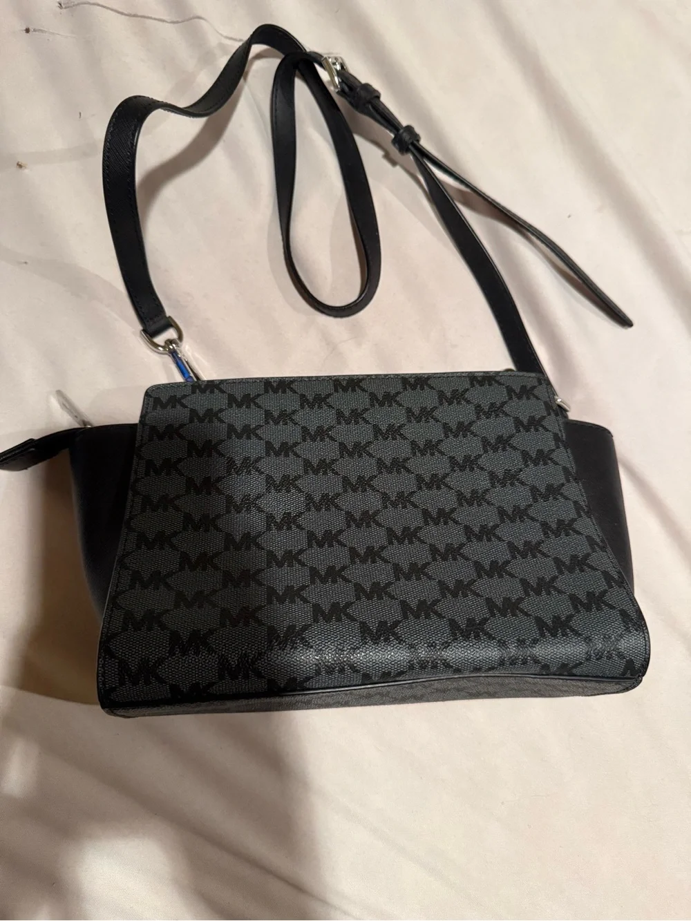 Michael Kors Black and Gray Signature Crossbody Bag